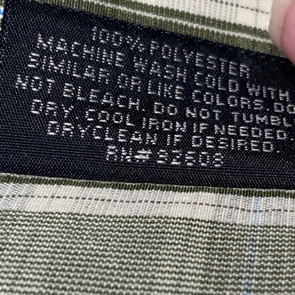 R & R Casual Green Plaid Button Down short sleeve Size Medium Shirt - Picture 6 of 7